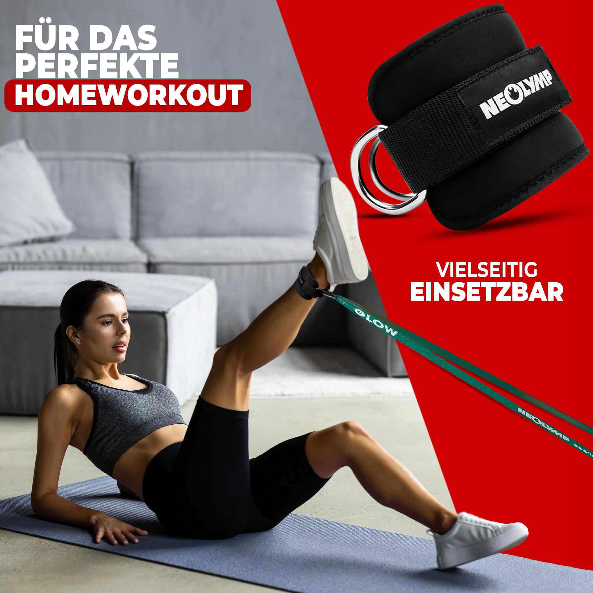 Fußschlaufen Kabelzug 2er Set - Kickbase Fußschlaufe mit komfortabler Polsterung 6/7