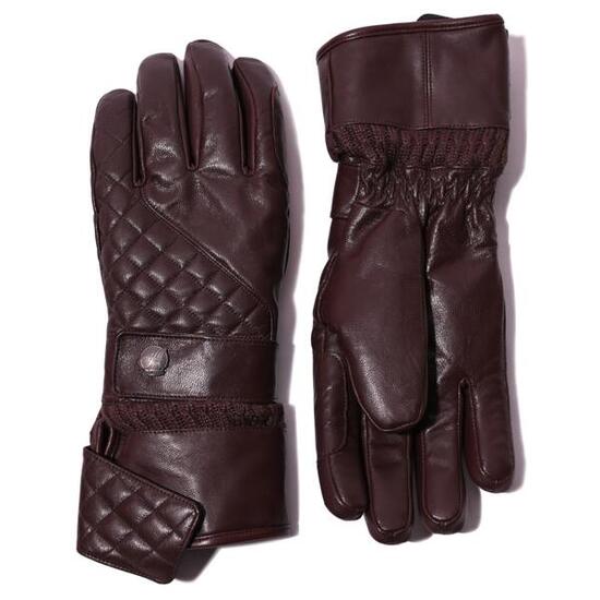 Guanti marroni a quadri - Uomo