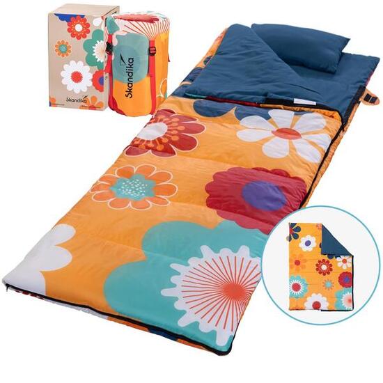 Deckenschlafsack Sovro 220 Flower - Schlafsack für Erwachsene - 3 Jahreszeiten