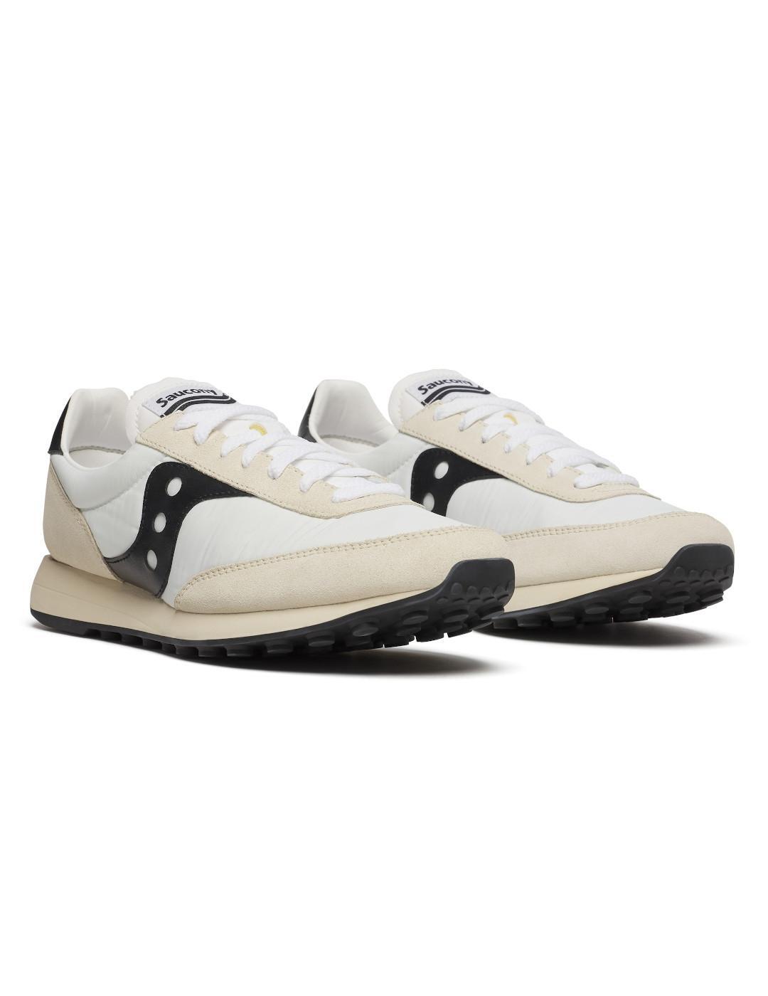Sapatilhas masculinas Saucony Trainer brancas 3/4
