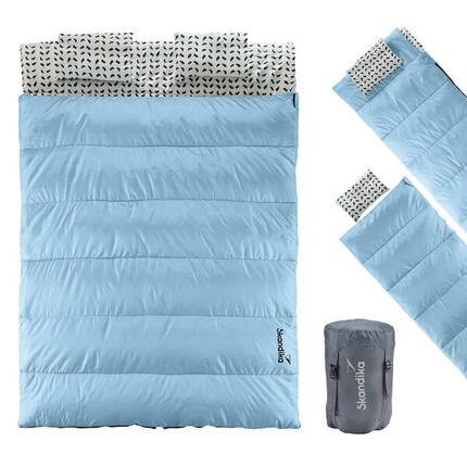 Deckenschlafsack Iceland Double - Trennbar - 3 Saison - 220/190 × 150/75 cm