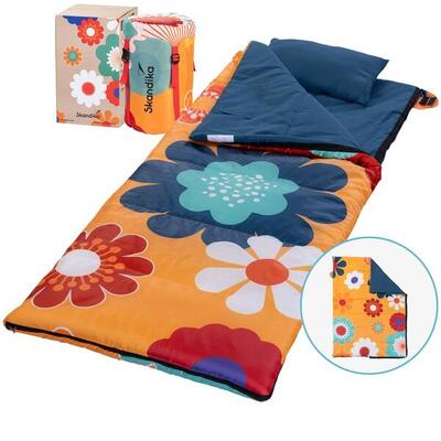 Deckenschlafsack Sovro 190 Flower - Schlafsack für Erwachsene - 3 Jahreszeiten