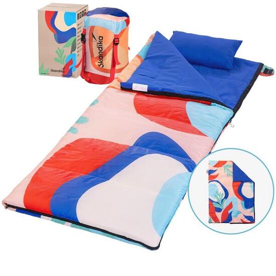 Deckenschlafsack Sovro 190 Flower - Schlafsack für Erwachsene - 3 Jahreszeiten