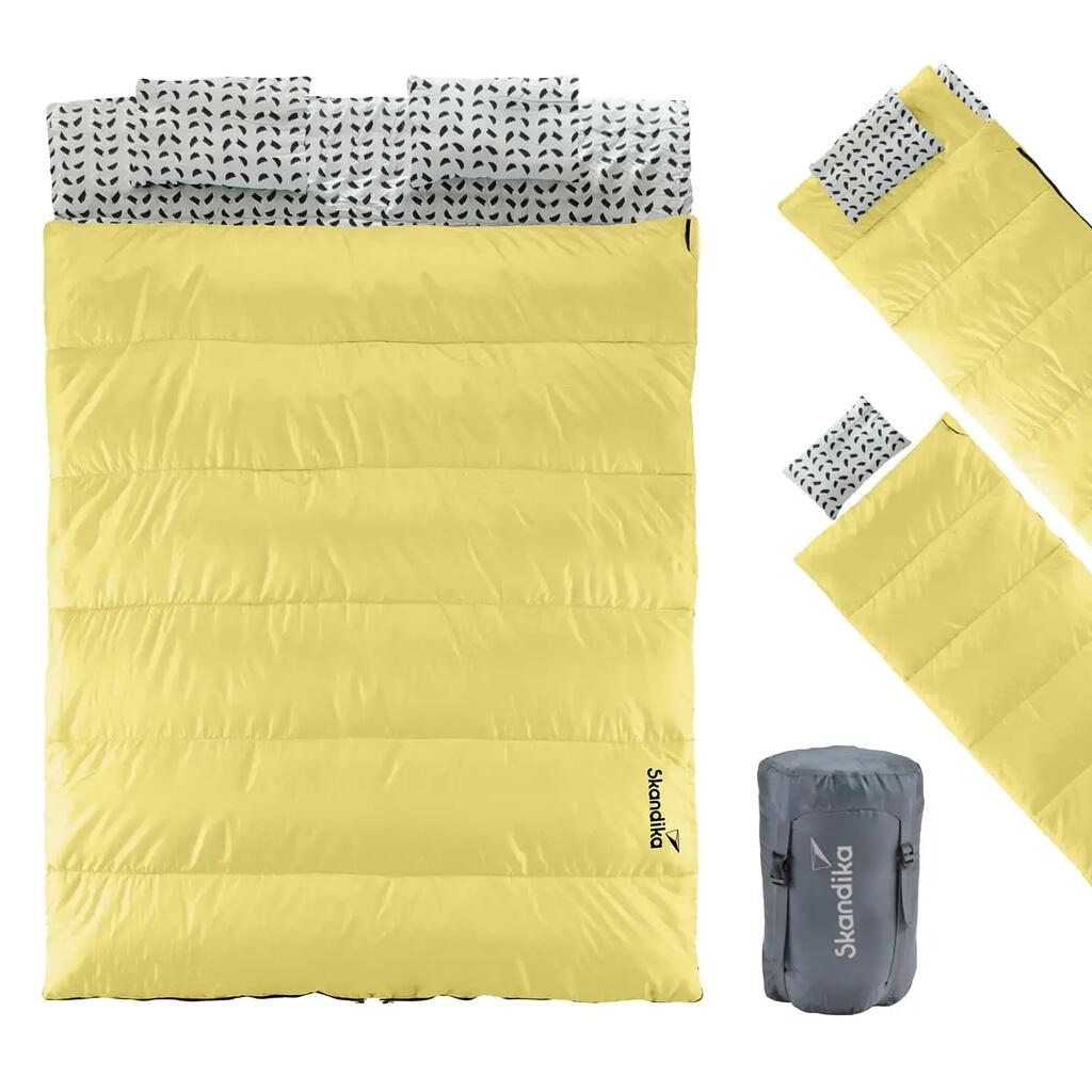 Iceland Double Blanket Sleeping Bag – Detachable, 3‑Season, 220/190 × 150/75 cm