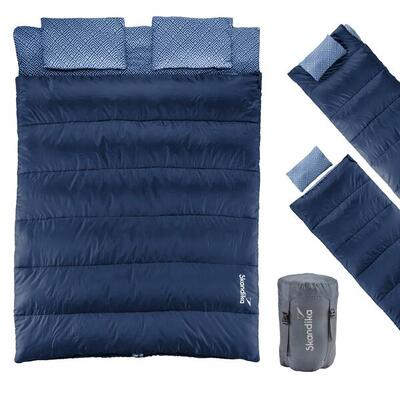 Deken slaapzak iceland double flannel - deelbaar - 3 seizoenen - 2 persoons