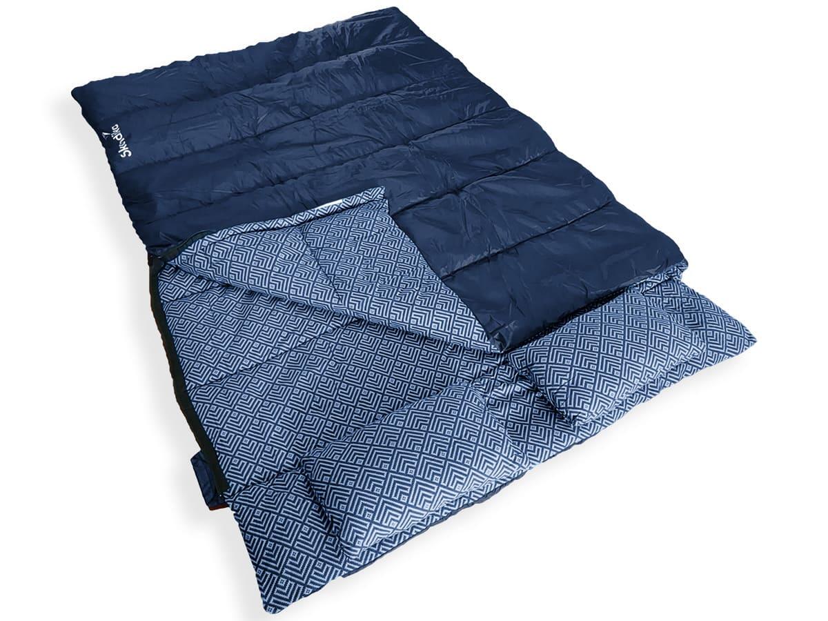 Doble/individual saco dormir Iceland -  2 Almohadas - bolsa transporte 2/7