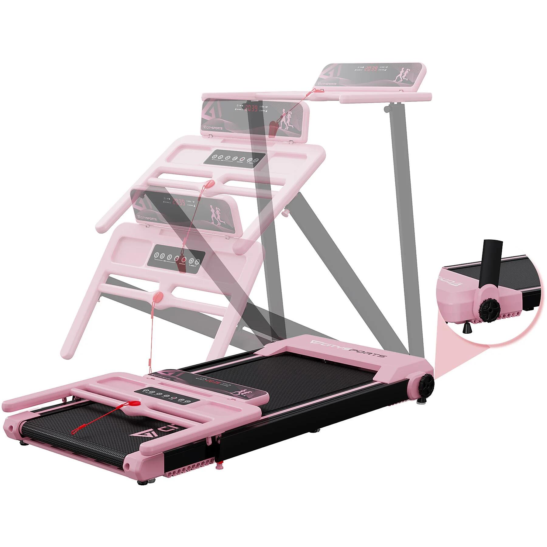 Cinta de Correr Plegable 1400W,WP9,APP,Bluetooth,Velocidad 1-12km/h,Rosa 7/7