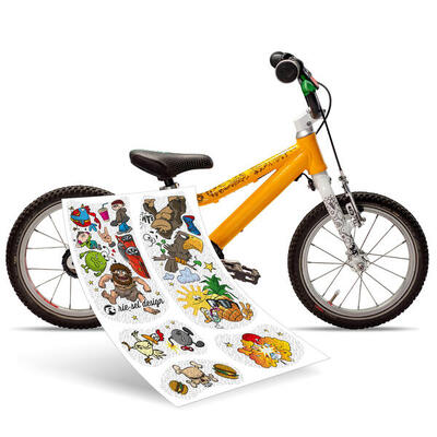 Aufkleber Schutzfolie Rahmenschutz für Kinderfahrräder 23-teilig 14'' - 18''