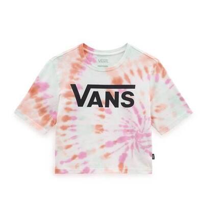 T-shirt vrouw vans resort wash crop roze