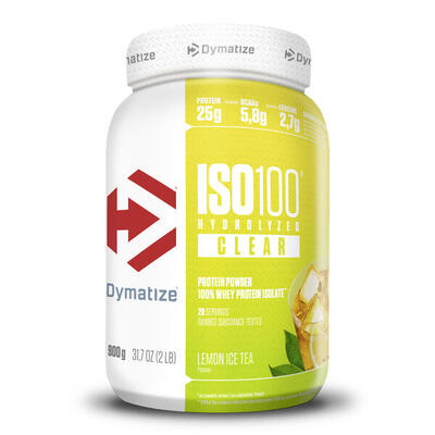 Dymatize iso 100 clear (900g) lemon ice tea - eiwitten - helder eiwit
