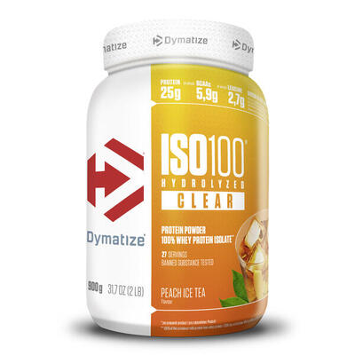 Dymatize iso 100 clear (900g) peach ice tea - eiwitten - helder eiwit