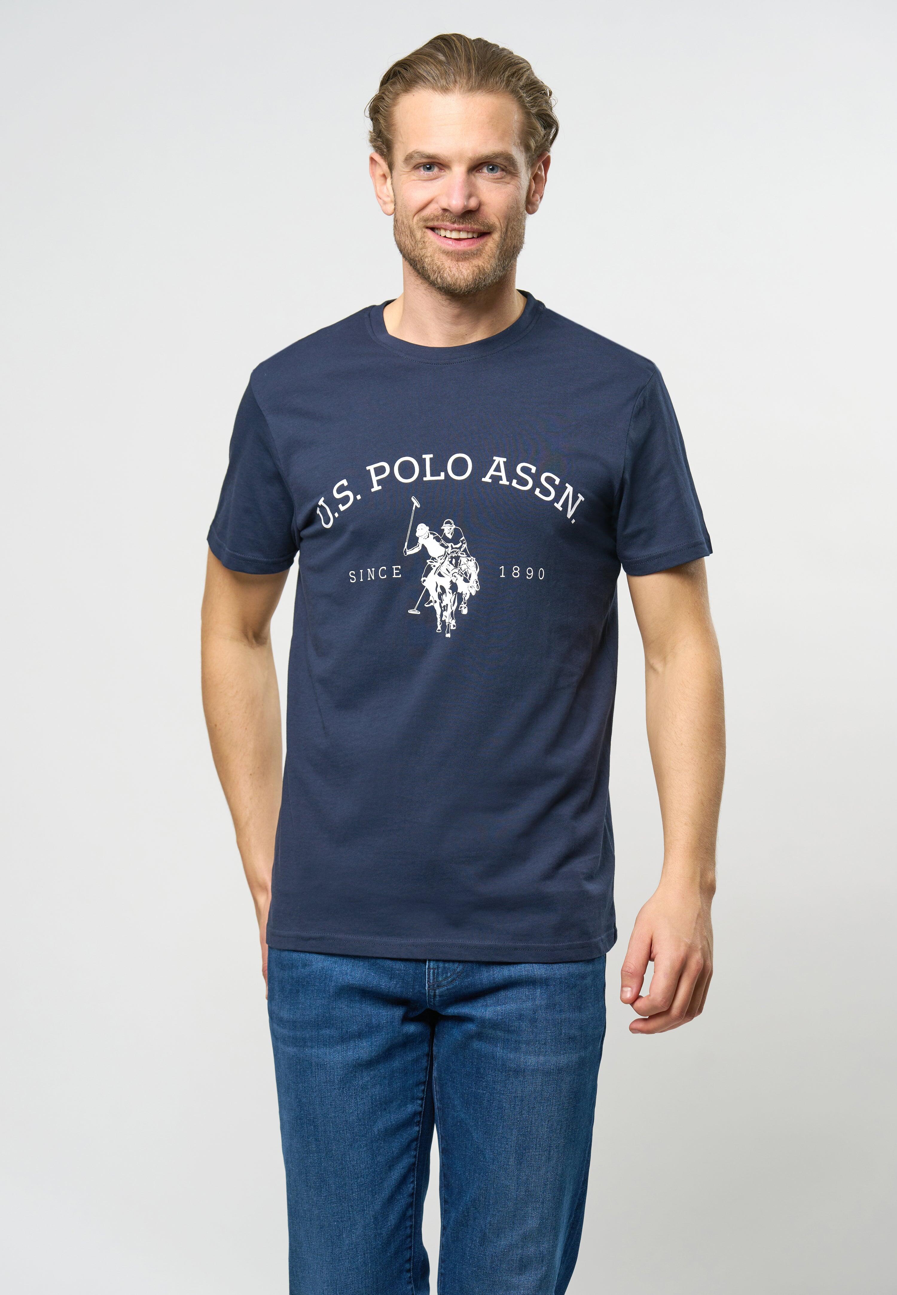T-shirt U.S. POLO ASSN. Archibald pour hommes en pur coton - Bleu foncé XXL 3/3