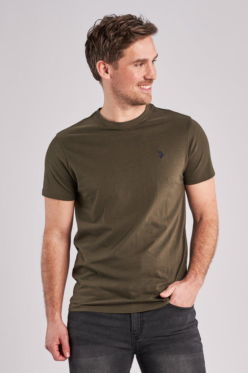 T-shirt U.S. POLO ASSN. Arjun para homens em algodão puro - Verde XL 3/3