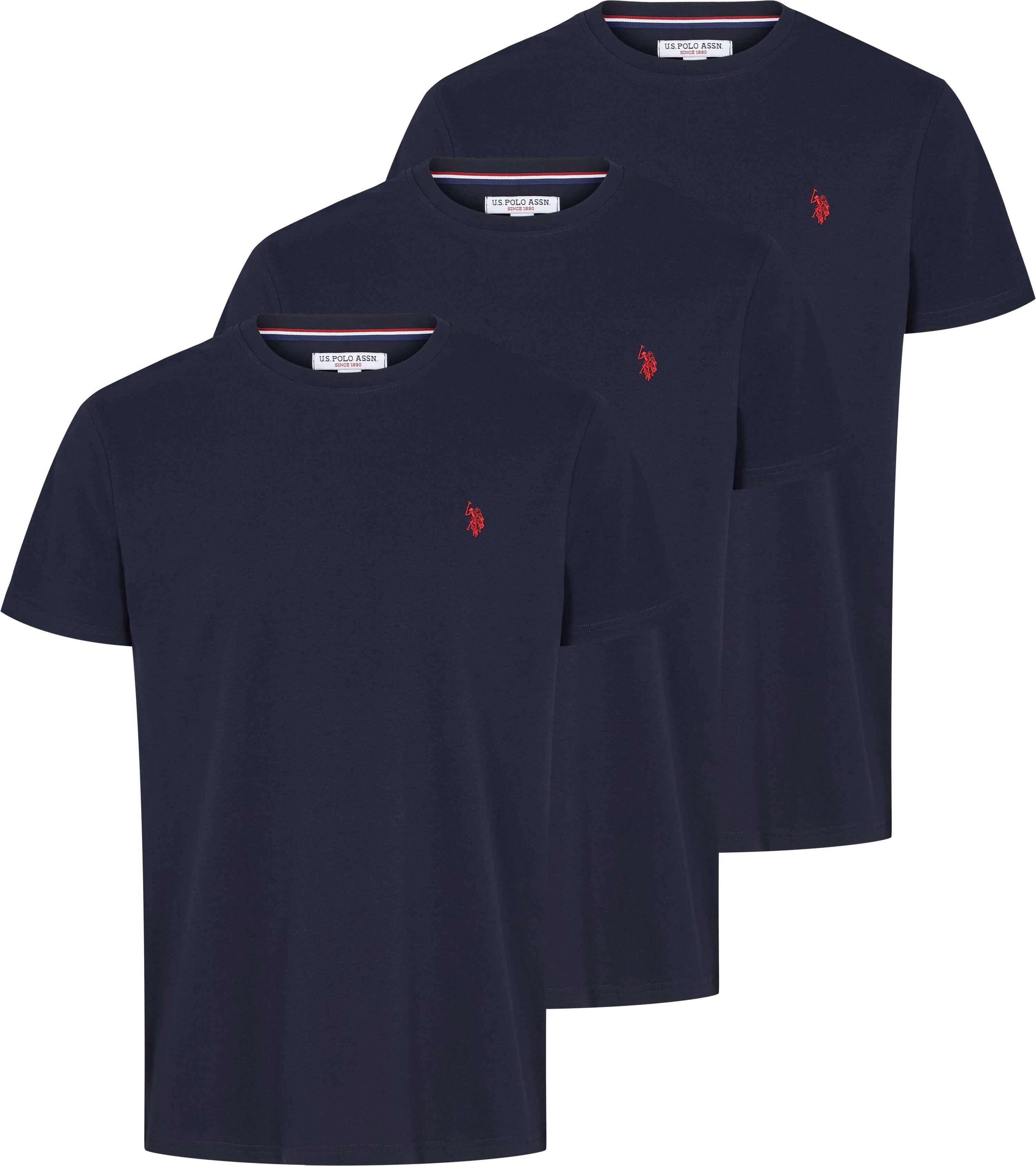 Lot de 3 T-shirts U.S. POLO ASSN. Arjun pour hommes en coton pur - Bleu foncé XL 1/1