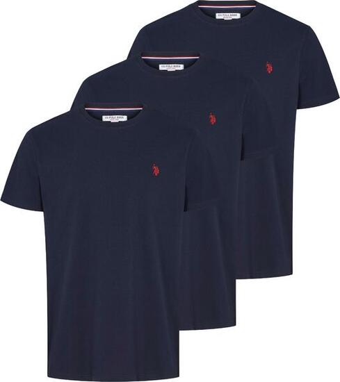 Lot de 3 T-shirts U.S. POLO ASSN. Arjun pour hommes en coton pur - Bleu foncé XL