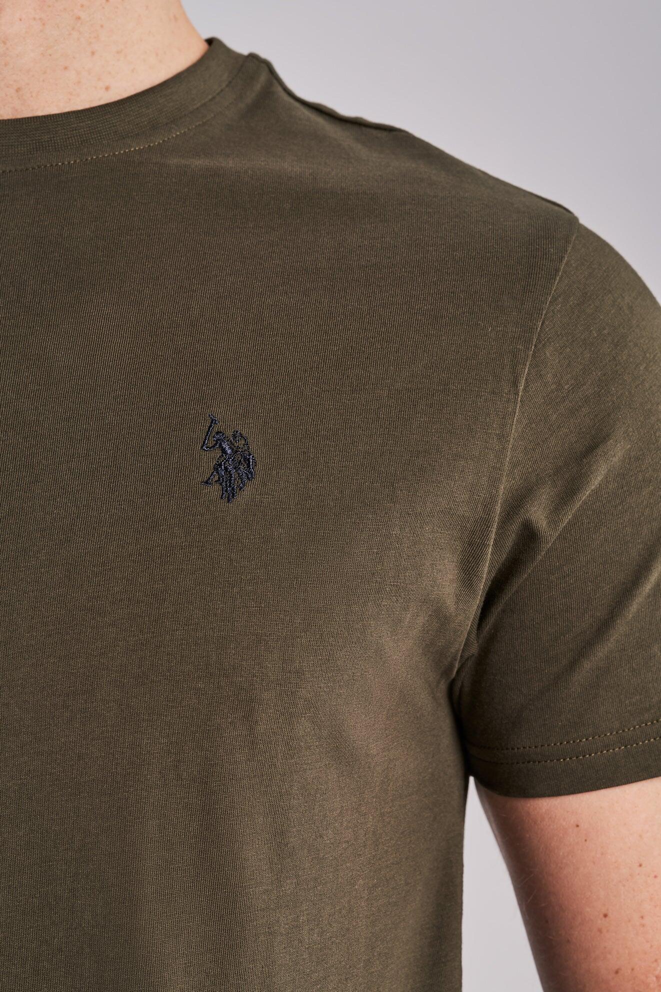 T-shirt U.S. POLO ASSN. Arjun pour hommes en coton pur - Vert Moyen 2/3