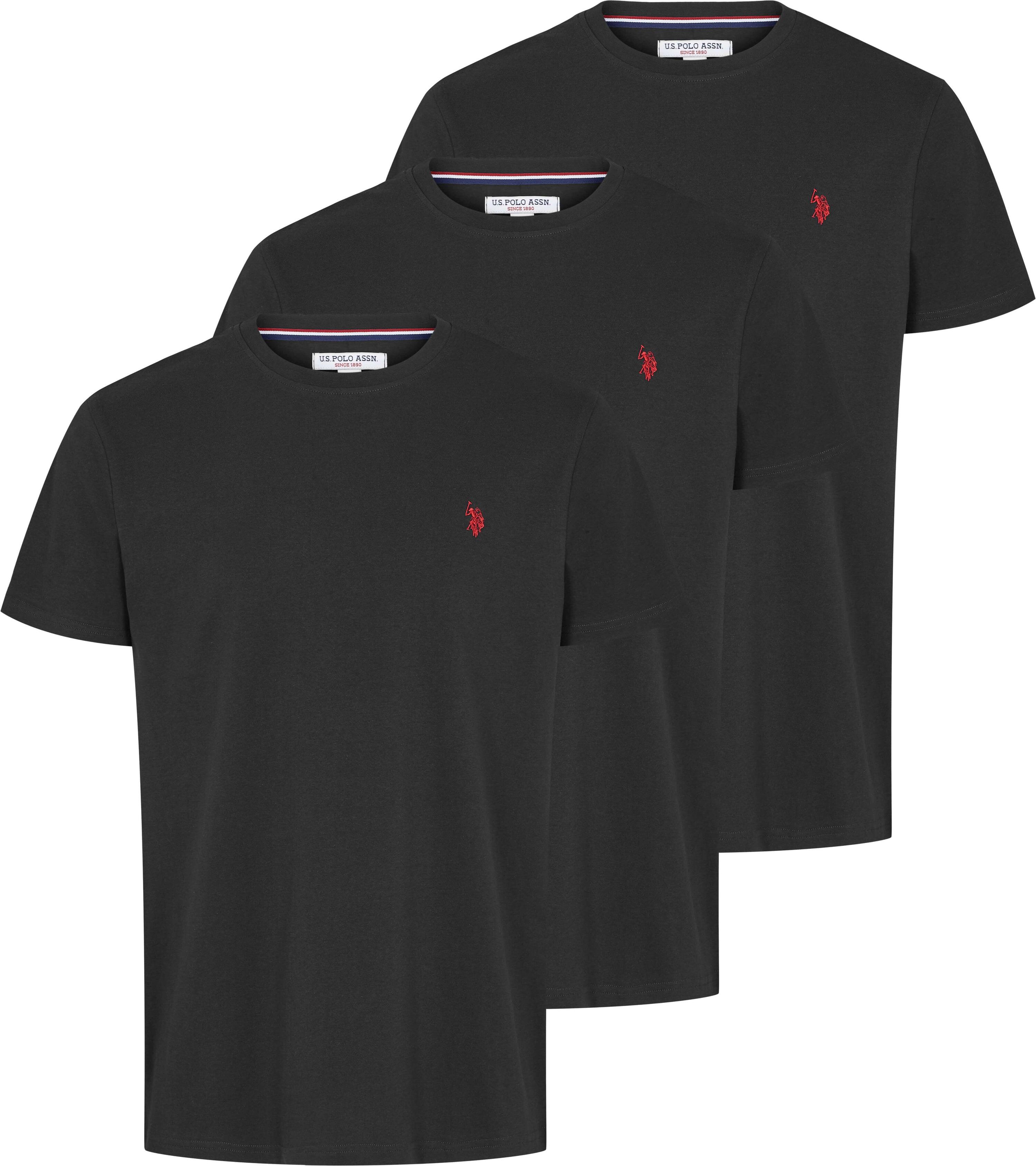 Lot de 3 T-shirts U.S. POLO ASSN. Arjun pour hommes en coton pur - Noir XXL 1/1