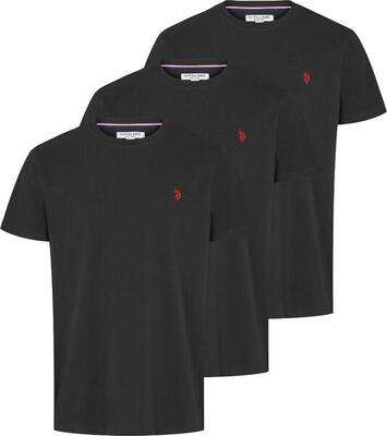 Set van 3 t-shirts u.s. polo assn. arjun voor heren van puur katoen - zwart xxl