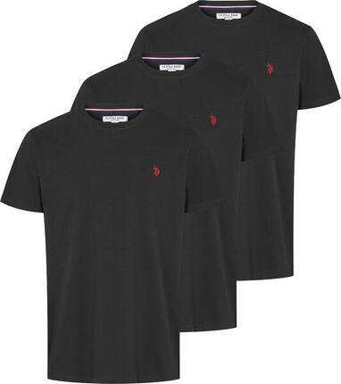 Lot de 3 T-shirts U.S. POLO ASSN. Arjun pour hommes en coton pur - Noir XXL