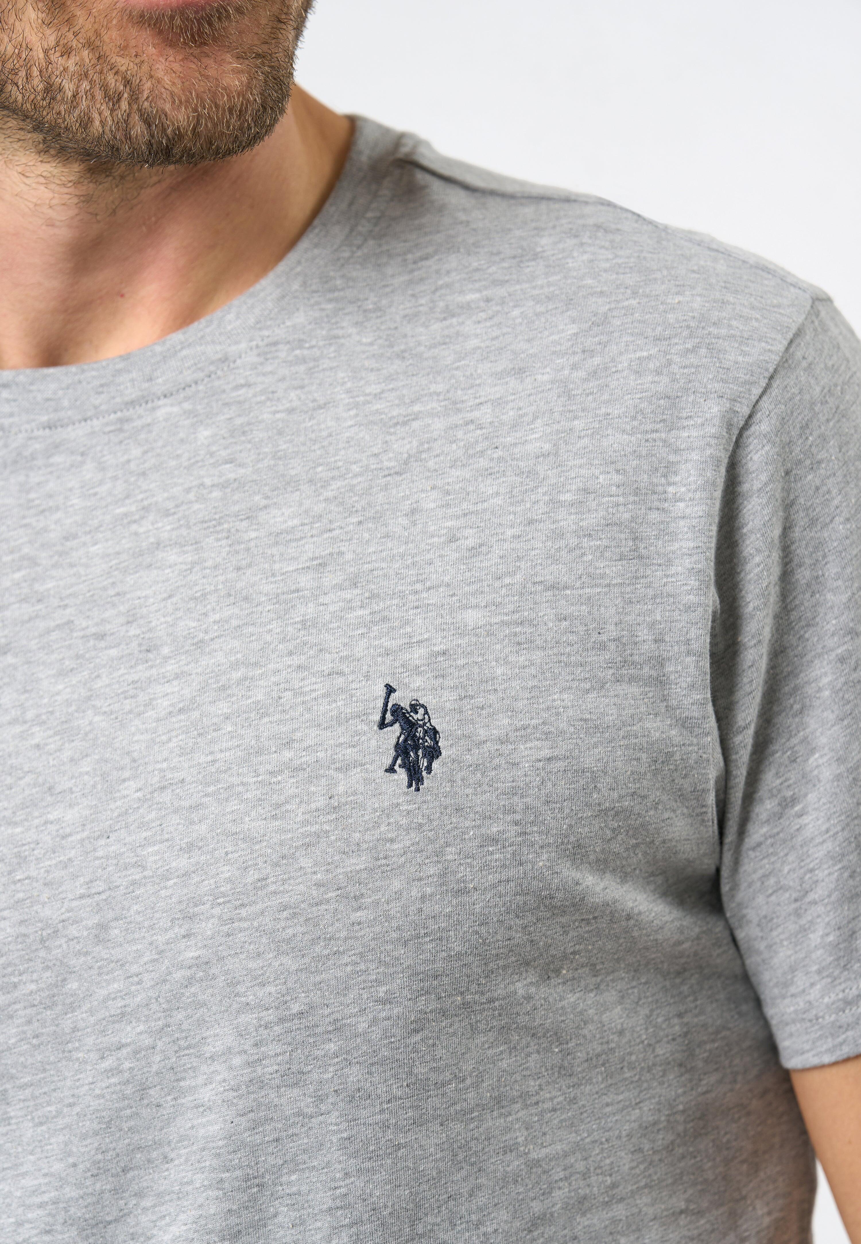 T-shirt U.S. POLO ASSN. Arjun pour hommes en coton pur - Gris Grand 2/3