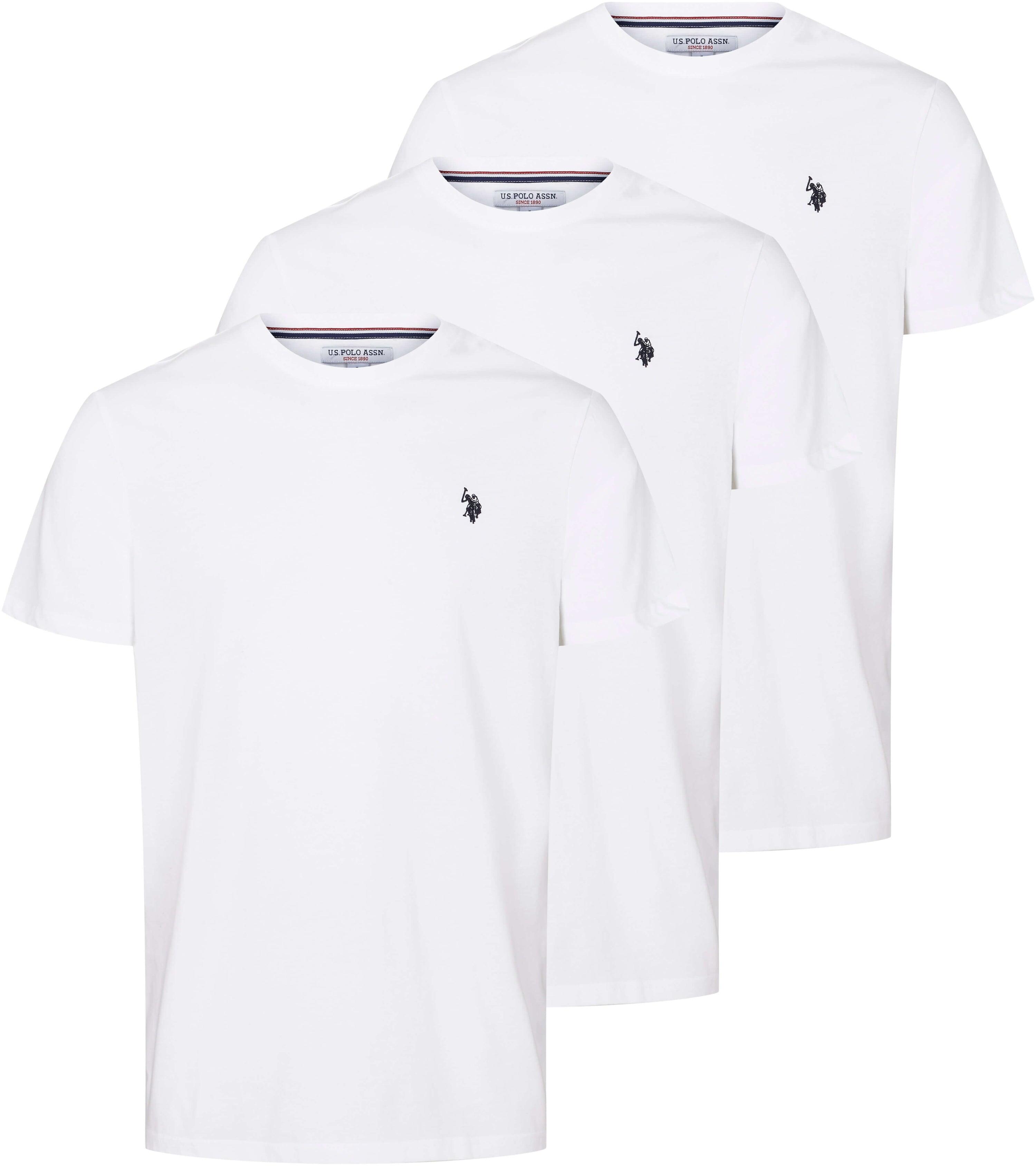 Lot de 3 T-shirts U.S. POLO ASSN. Arjun pour hommes en coton pur - Blanc XL 1/1