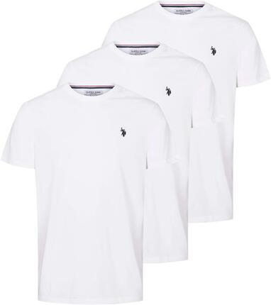 Lot de 3 T-shirts U.S. POLO ASSN. Arjun pour hommes en coton pur - Blanc XL