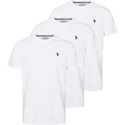 Lot de 3 T-shirts U.S. POLO ASSN. Arjun pour hommes en coton pur - Blanc Petit