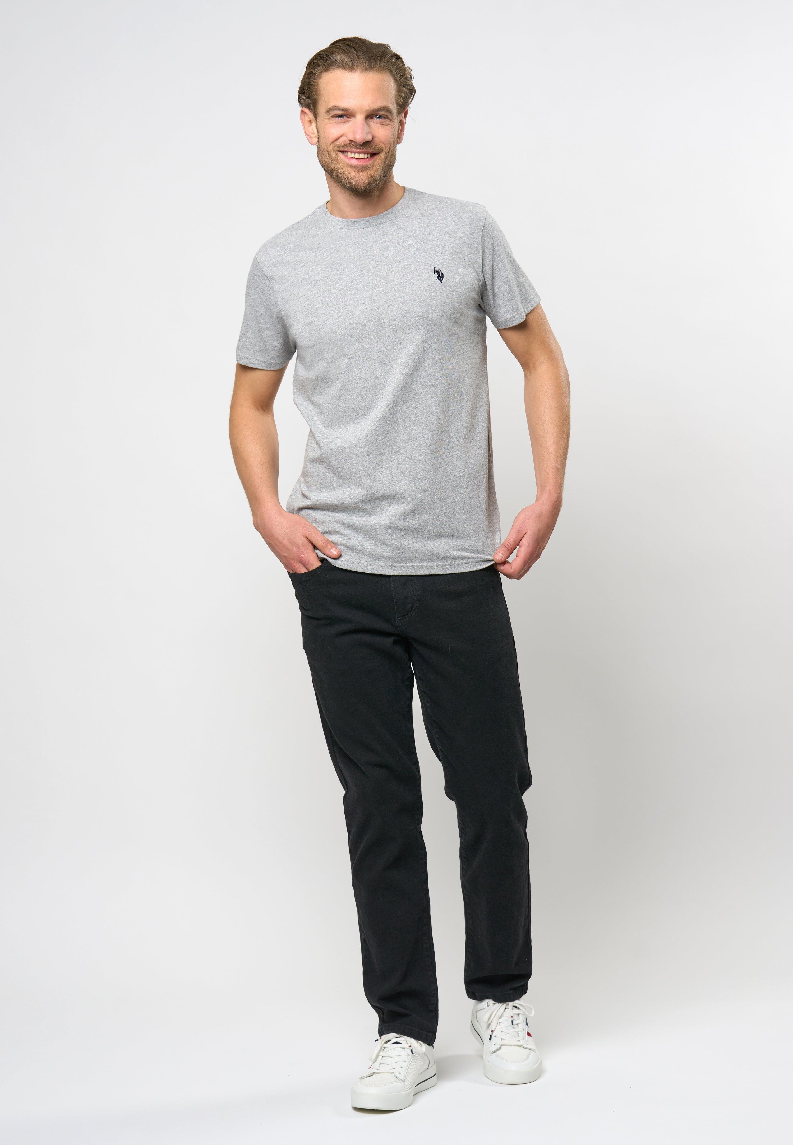T-shirt U.S. POLO ASSN. Arjun pour hommes en coton pur - Gris Petit 3/3