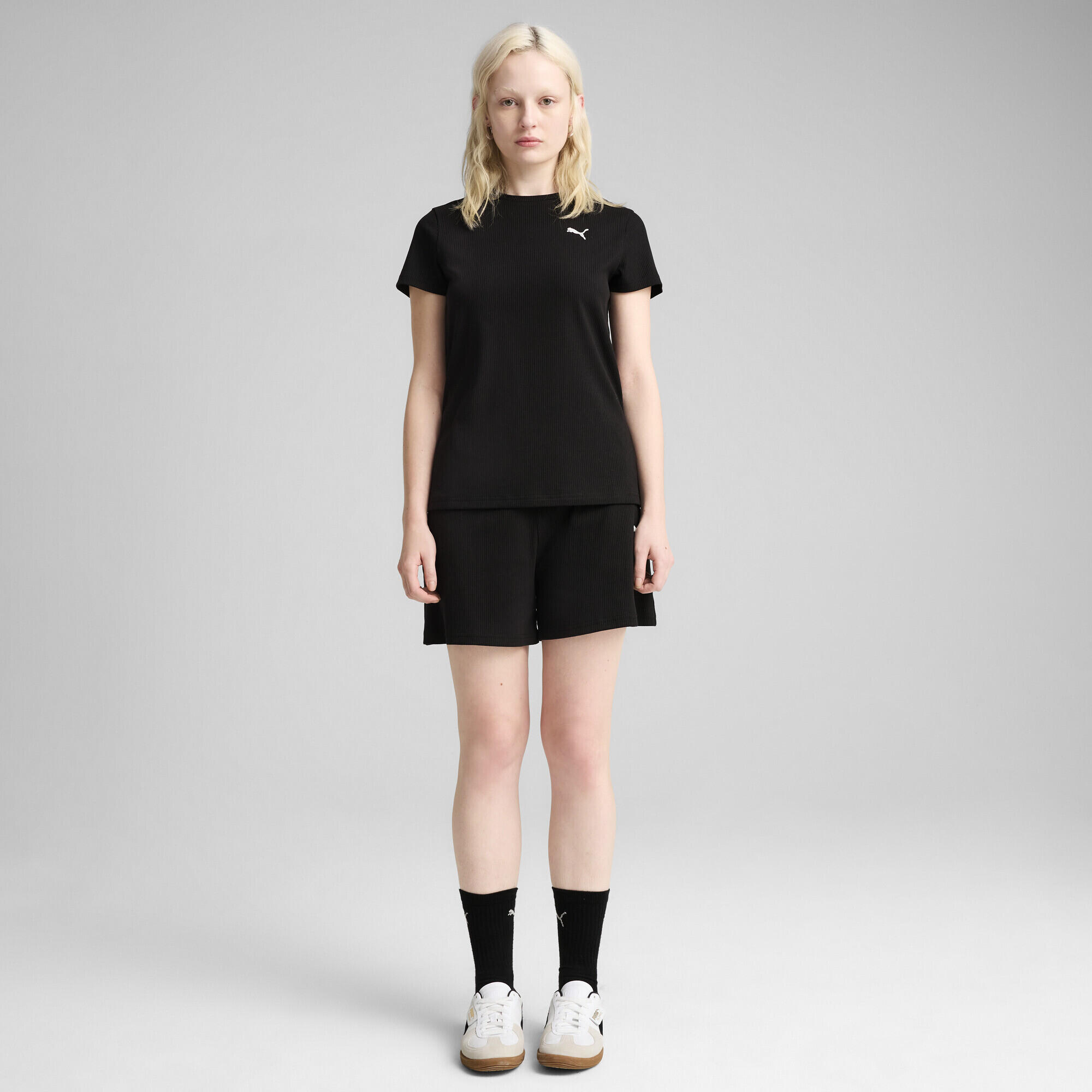 Camiseta de canalé ESS ELEVATED Mujer PUMA Black 5/7