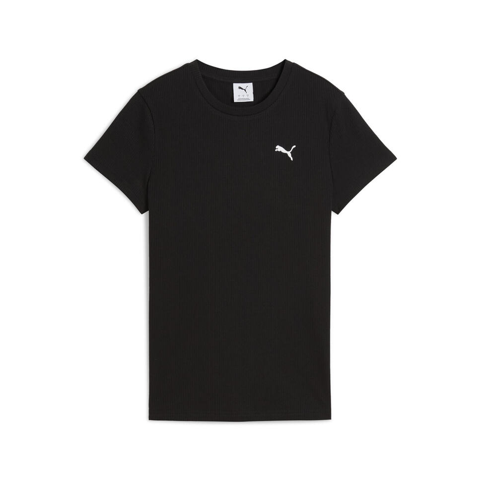 Damska koszulka prążkowana ESS ELEVATED PUMA Black