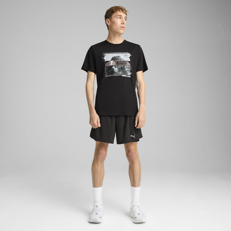 Męska koszulka do biegania GRAPHICS SEASONS PUMA Black