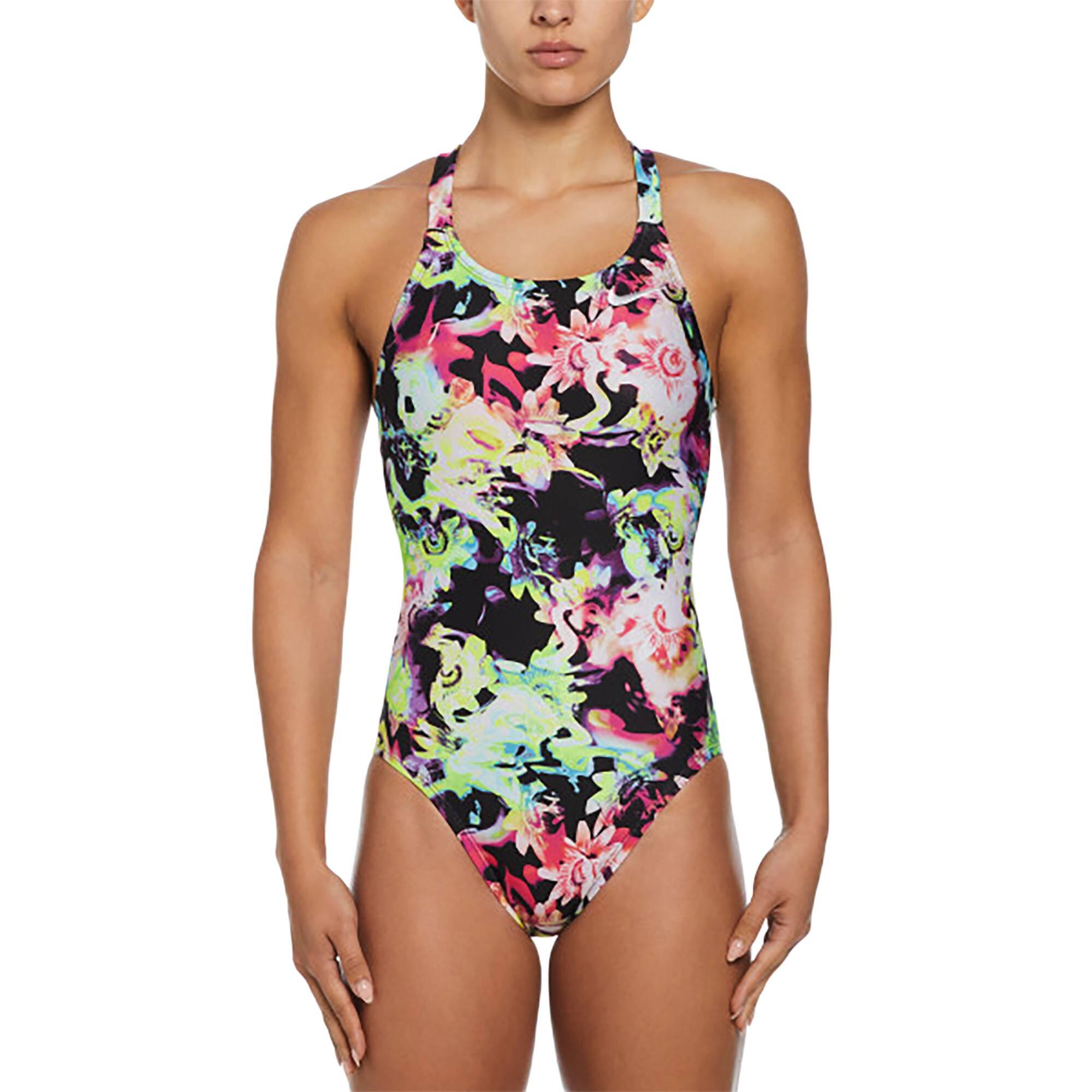 NIKE Nike Hydrastrong Multi Print Fastback zwempak uit één stuk voor dames