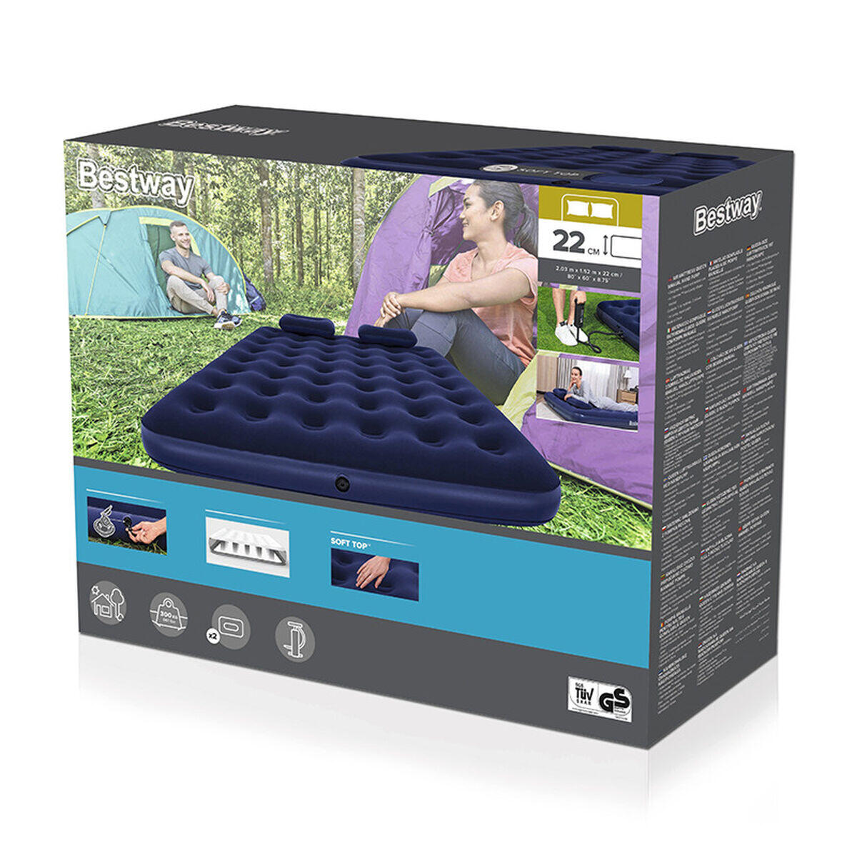 Colchão Insuflável Bestway 203 x 152 x 22 cm 2/7