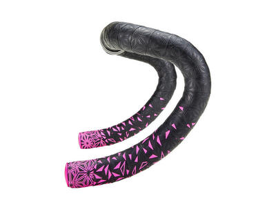 Supacaz stuurlint - super sticky kush star fade - neon roze + pink star plugz