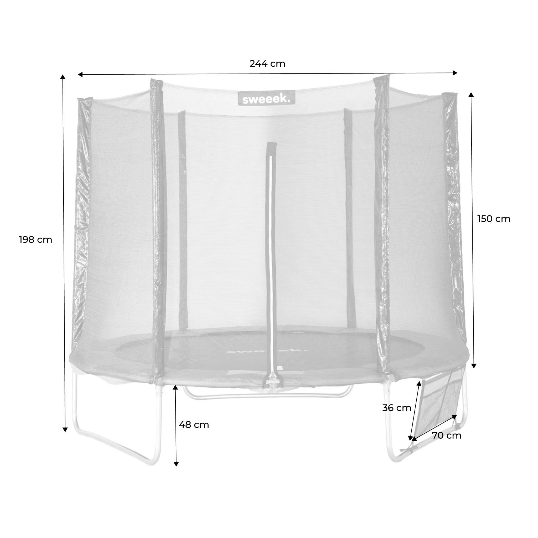 Trampolino 250cm con confezione di accessori, Grigio 3/6