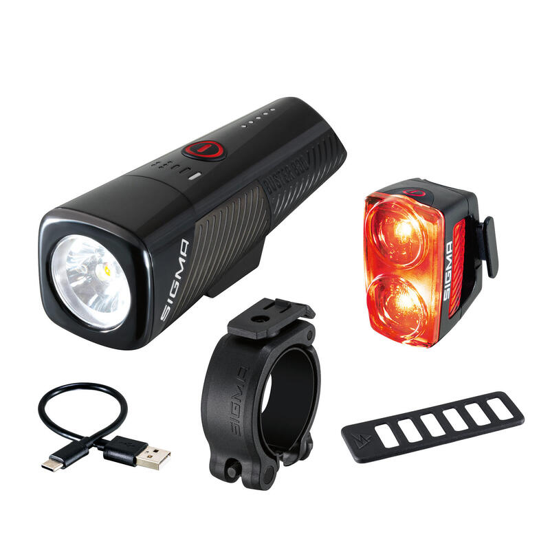 KIT D'ÉCLAIRAGE VÉLO SURPUISSANT AVANT / ARRIÈRE BUSTER 800 / BUSTER RL 150