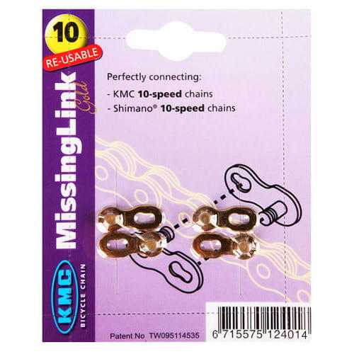 thumbnail image 2 of KMC 8-Speed Missing Link Chain Joiner (2 Pairs) - Silver, Reusable Quick Link For Bicycle Chains 2 of 11