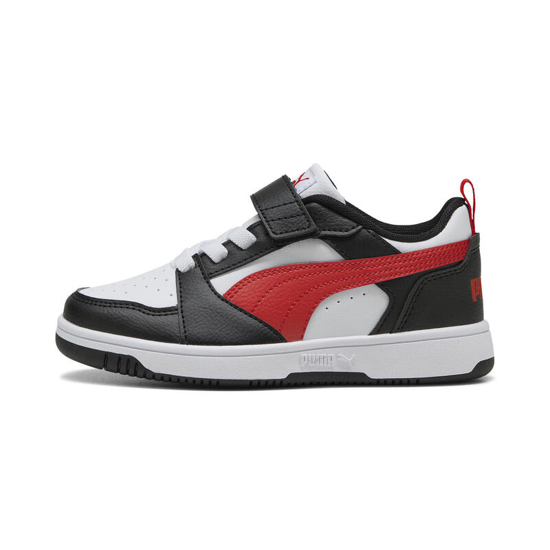 Sapatilhas criança confortáveis Rebound V6 PUMA White For All Time Red Black