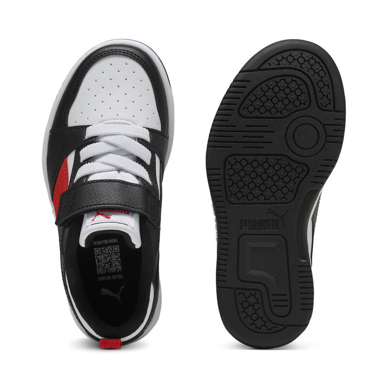 Dziecięce sneakersy PUMA Rebound V6 Lo PUMA White For All Time Red Black