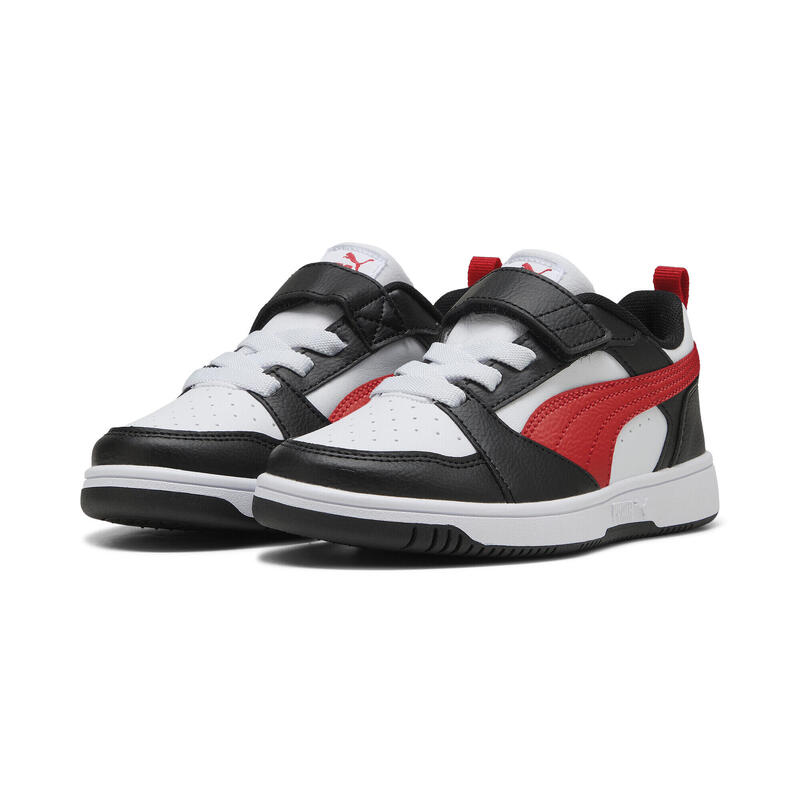 Dziecięce sneakersy PUMA Rebound V6 Lo PUMA White For All Time Red Black