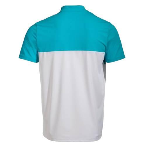 Koszulka męska Joma Smash Short Sleeve Polo white/blue XXL