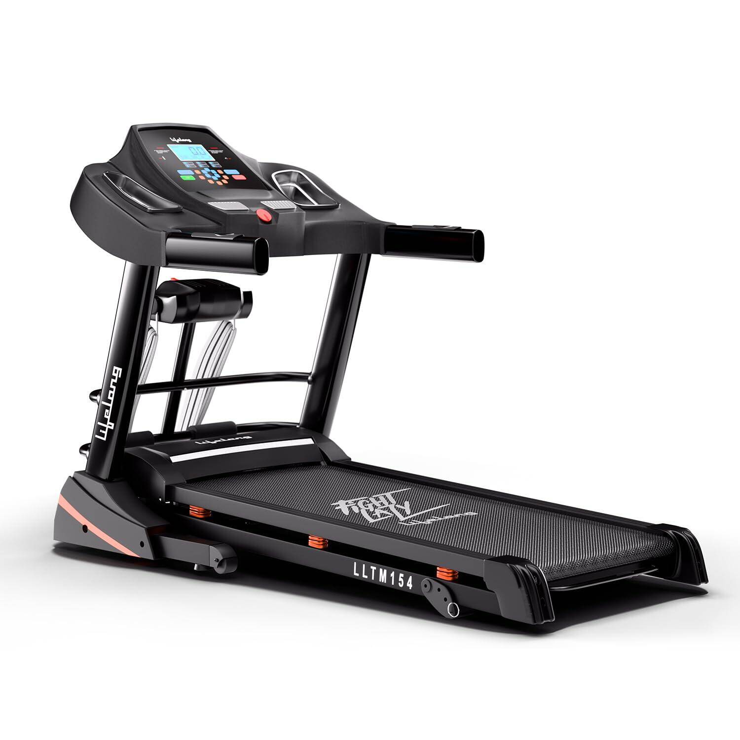 Lifelong Treadmill for Home with Massager - 4.5 HP Peak Motorized Treadmill, 3 Manual Inclines, 12 Fitness Presets, Max Running  -  1