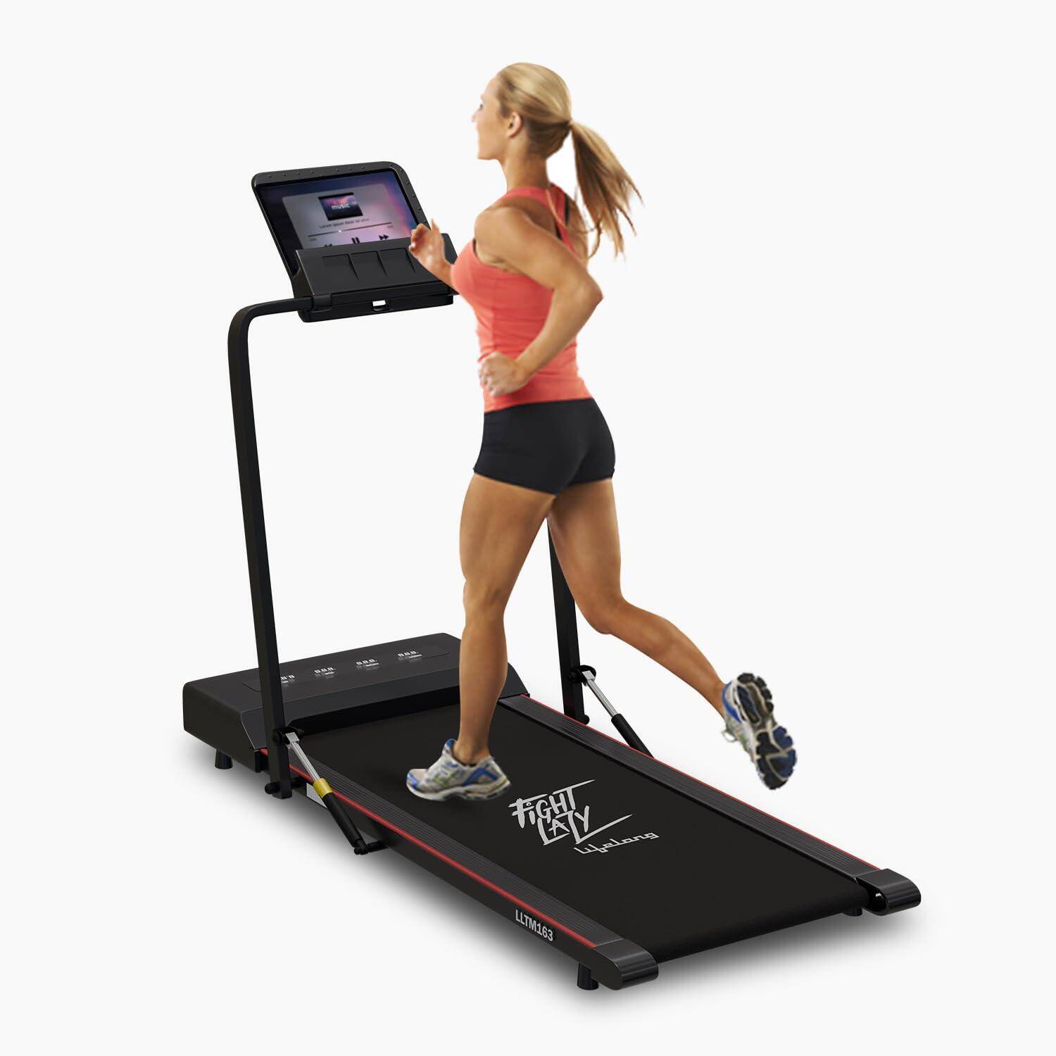 Lifelong Walking Pad Treadmill for Home 2.5Hp Peak Dc Motor- Foldable Under Desk Treadmill-Walking Machine at 8Km/Hr Speed with  -  1