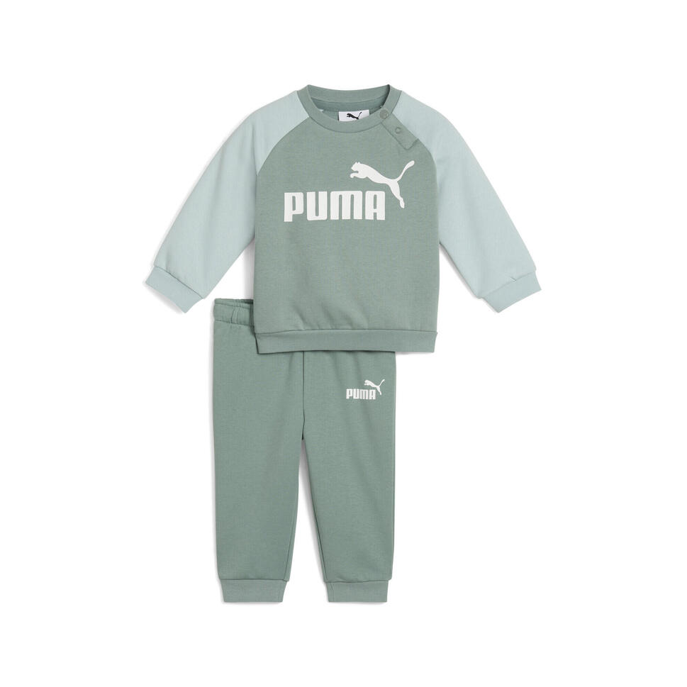Zestaw dla małych dzieci Minicats Essentials z raglanową bluzą PUMA Green Moon