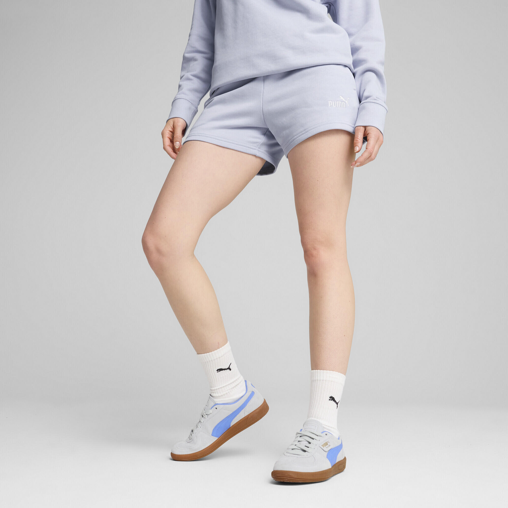 ESS Small No. 1 Logo 4'' Shorts Damen PUMA Cool Weather Blue 4/8