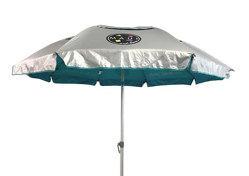 Umbrelă plajă Maui&Sons UltraLight UPF 50+ - Verde, 190 cm 2/6
