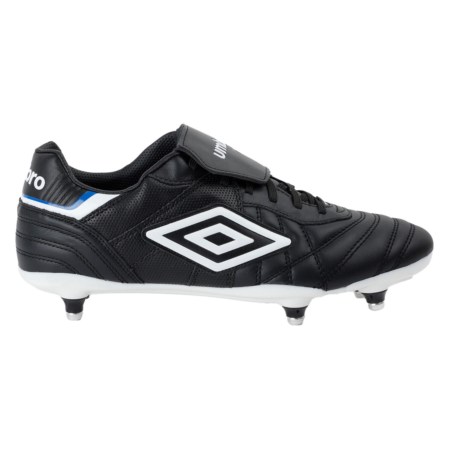 Chaussures De Foot SPECIALI ETERNAL TEAM SG Homme (Noir / Blanc / Bleu Roi) 3/4