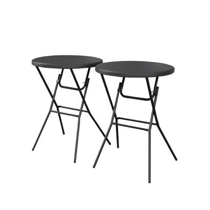 Lot de 2 tables de réception Mange debout, pliables | sweeek