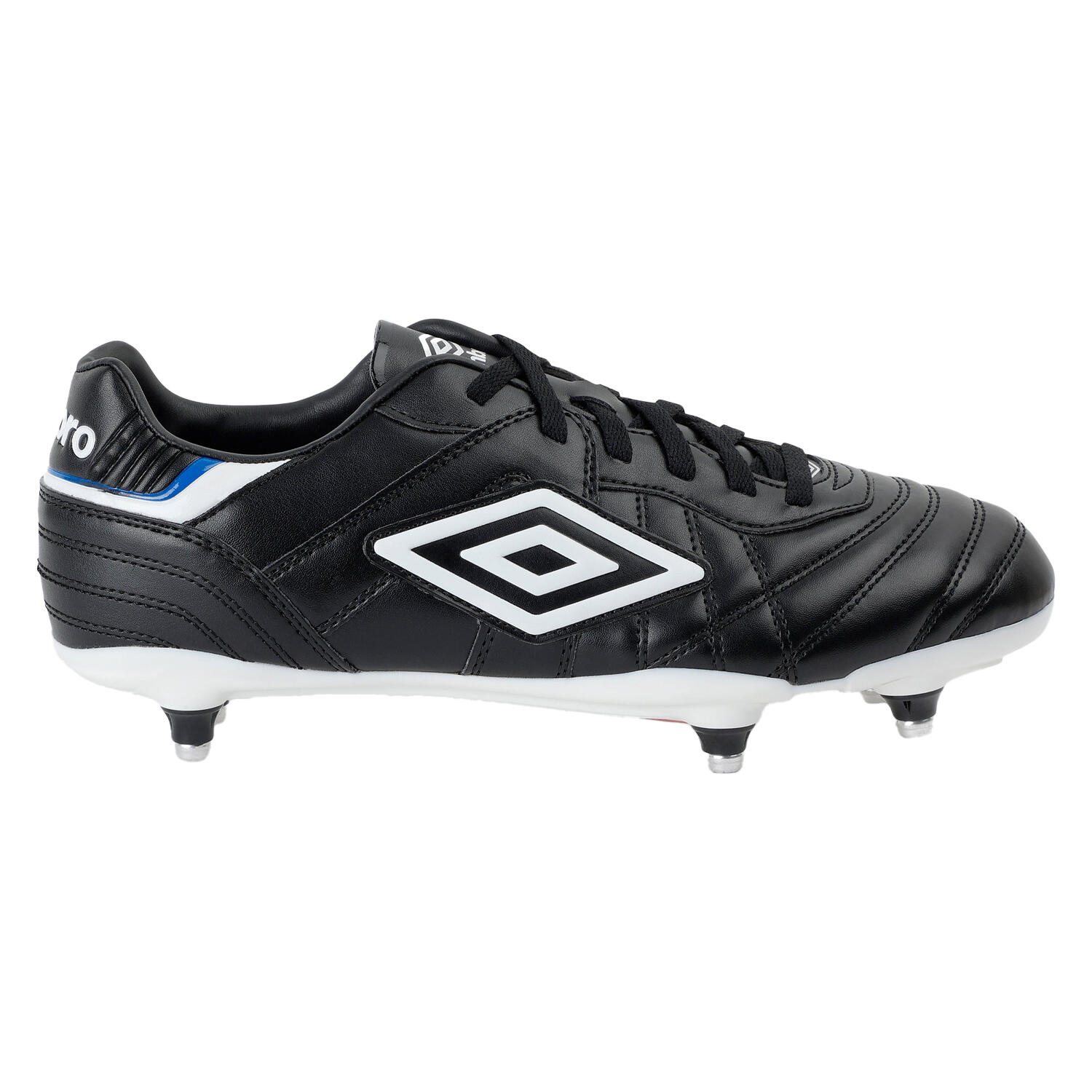 Mens Speciali Eternal Club Football Boots (Black/White/Royal Blue) 3/4