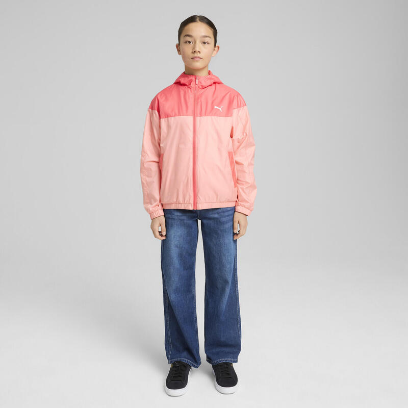 Mesh Lined Windbreaker Youth PUMA Pink Fruit